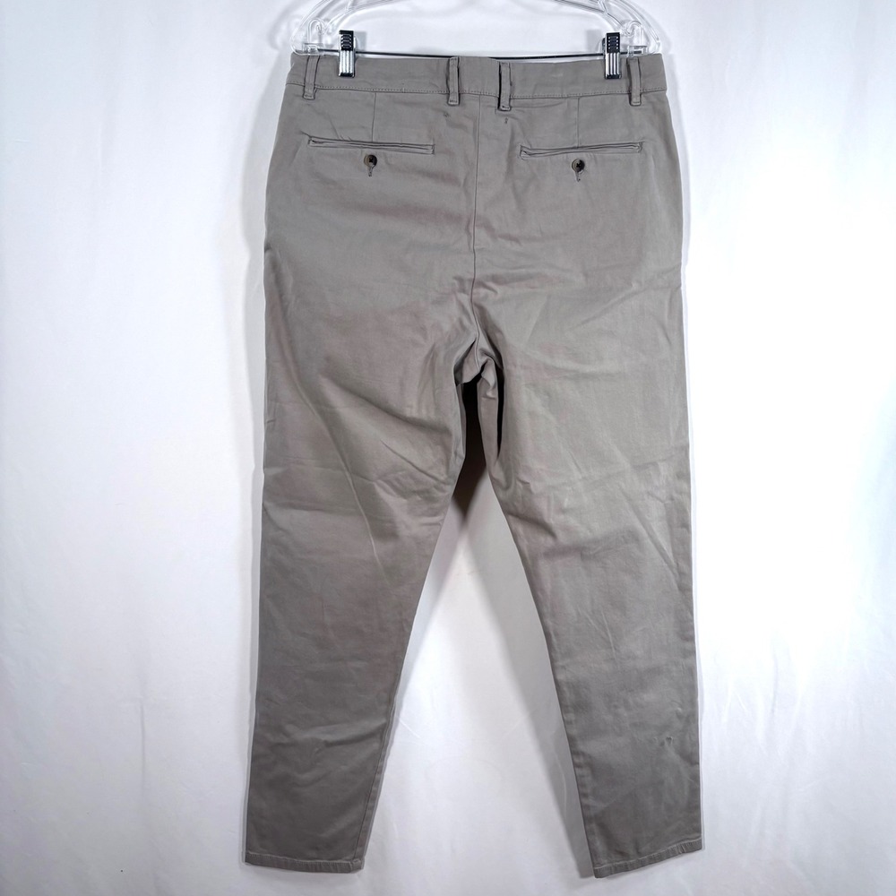 Raith Chino Pants Taupe Gray Cotton Blend Tapered Fit Mens 36L New - Picture 4 of 10